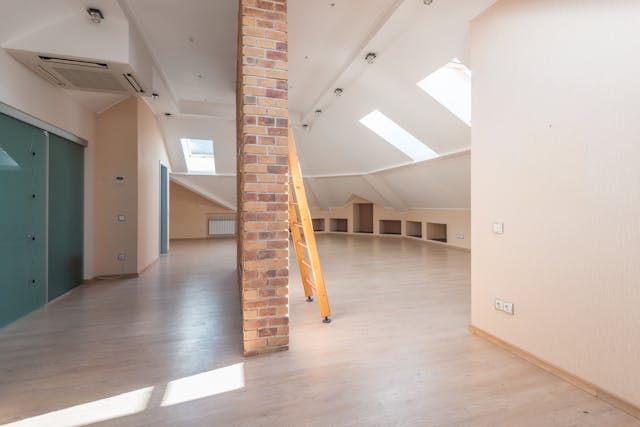 an unfurnished attic space